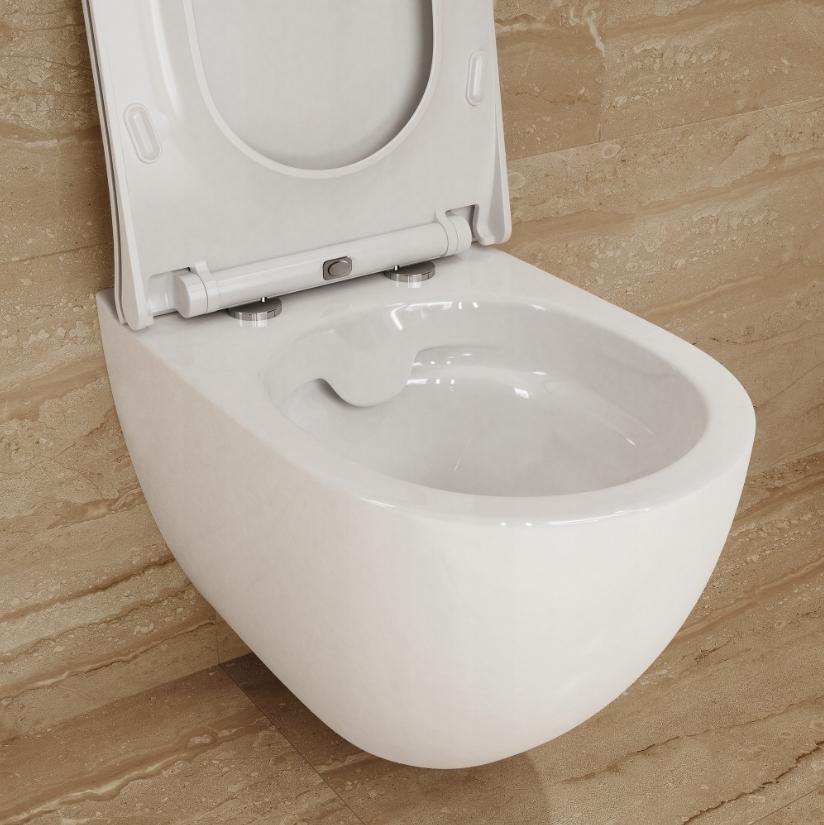 Zestaw B246 miska zawieszana Zen ukryty montaż Clean On deska duroplastowa