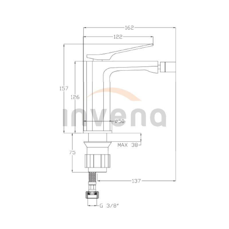 Bateria bidetowa INVENA NERI CZARNA 48h