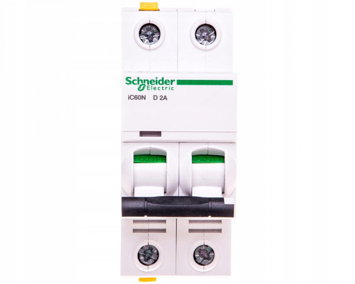 SCHNEIDER ELECTRIC Wyłącznik nadprądowy iC60N-D2-2 D 2A 2-biegunowy