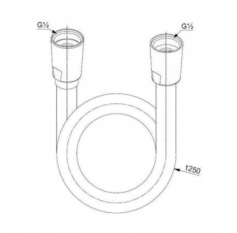 Wąż natryskowy KLUDI SUPARAFLEX G 1/2 x G 1/2 1250 mm złoty szczotkowany