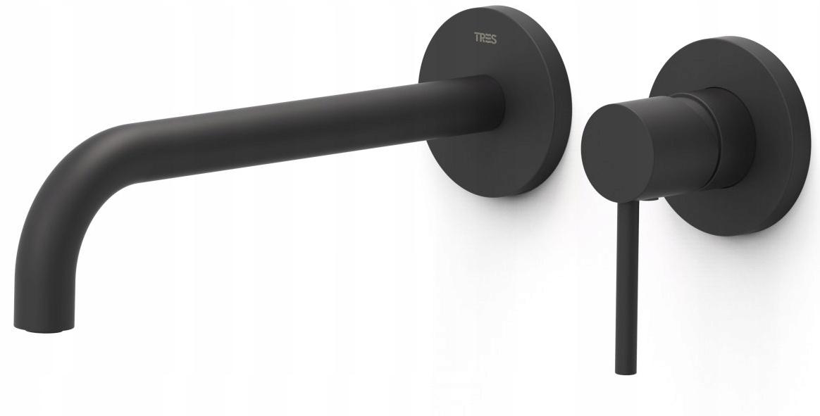 Bateria umywalkowa podtynkowa TRES STUDY EXCLUSIVE 2-otw złota matowa