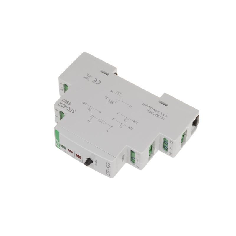 F&F Sterownik rolet STR-422 jednoprzyciskowy, Un=230V AC, 8A, 1 moduł