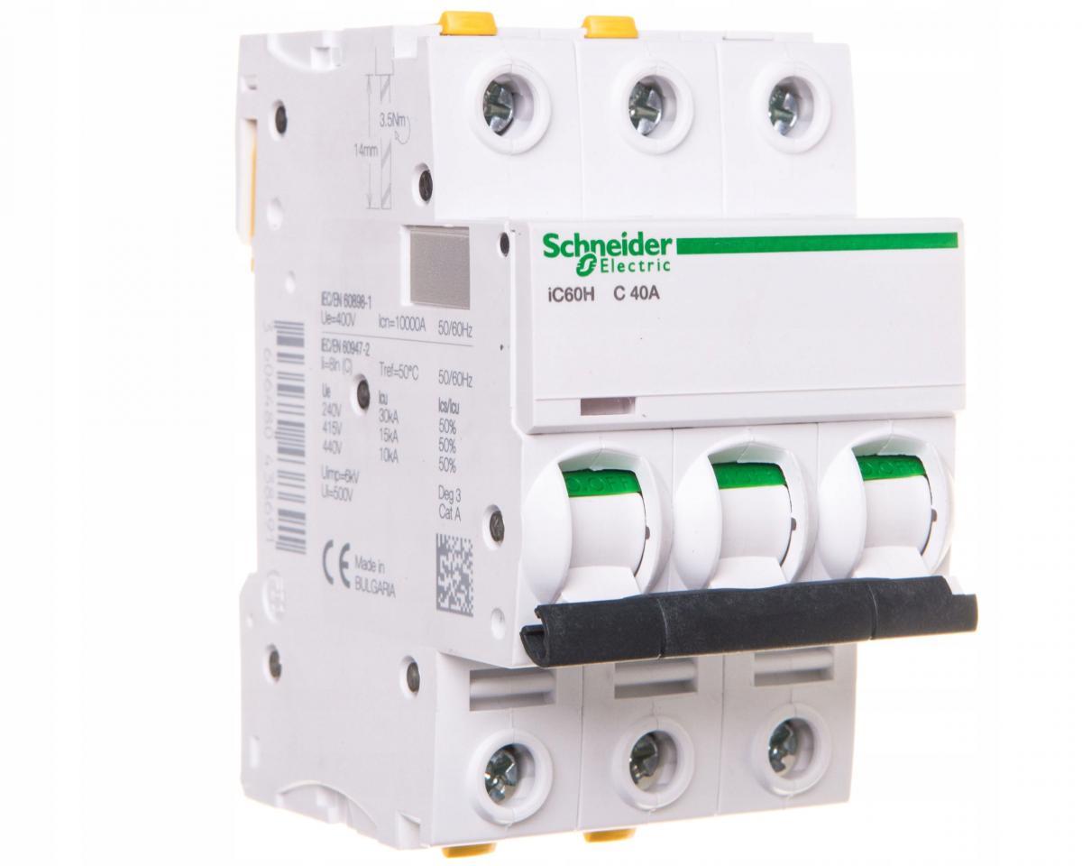 SCHNEIDER ELECTRIC Wyłącznik nadprądowy iC60H-C40-3 C 40A 3-biegunowy