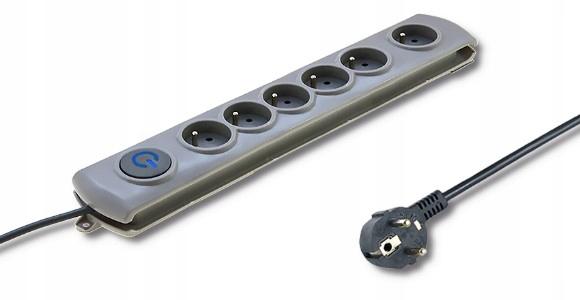 QOLTEC Listwa antyprzepięciowa Quick Switch 6 gniazd 1.8m