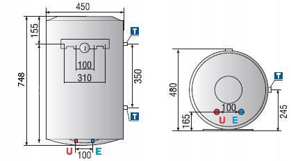 Podgrzewacz 80l 1.8 kW ARISTON PRO1 R EVO 80 VTD PL EU