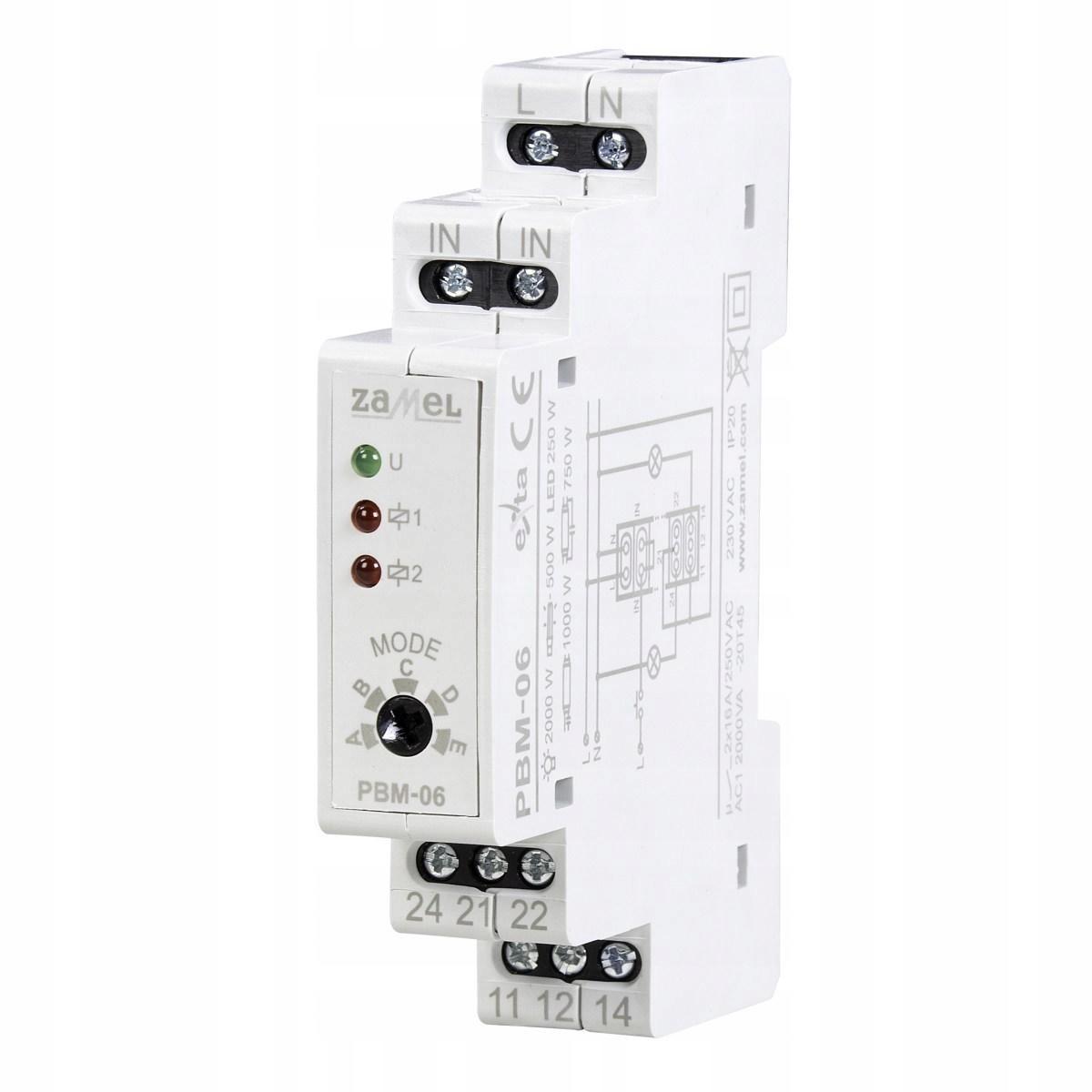 ZAMEL Przekaźnik bistabilny sekwencyjny 230V AC PBM-06