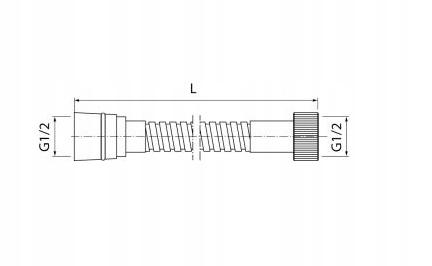 VALVEX Wąż elastyczny Protect w oplocie ze stali nierdzewnej L=150-200cm