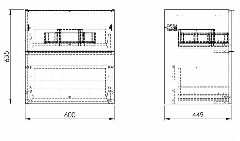Szafka podumyw. LOOK 60x45cm Wisząca 2S White ELITA