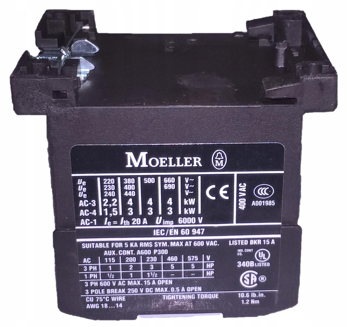 EATON Stycznik AC-3/I=9A P=4kW/ 0Z 1R DILEM-01-G(220VDC)