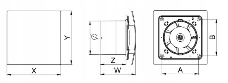 AWENTA Wentylator wyciąg ESCUDO WEI100T-timer