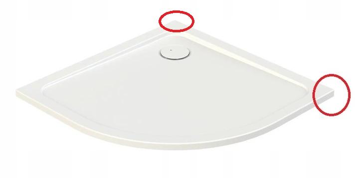 Brodzik akryl półokrągły SANPLAST Free Line BP/FREE 80x80x2,5+STB biały