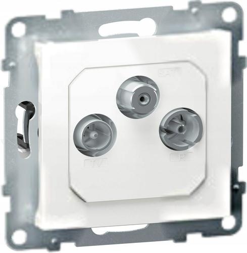 LEGRAND Gniazdo TV-R-SAT - końcowe - FM + DAB - 1.5 dB, BIAŁY SUNO