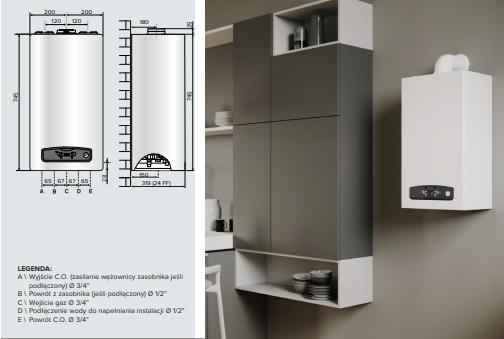 Kocioł gazowy kondensacyjny 1-funkcyjny 24 kW ARISTON CARES S SYSTEM