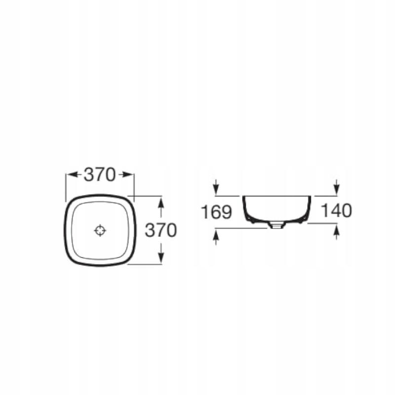 Roca Umywalka INSPIRA SOFT 37x37cm FINECERAMIC 48h