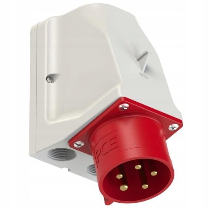 PCE Wtyczka odbiornikowa (stała) przelotowa 32A 3P+Z+N 400V IP44