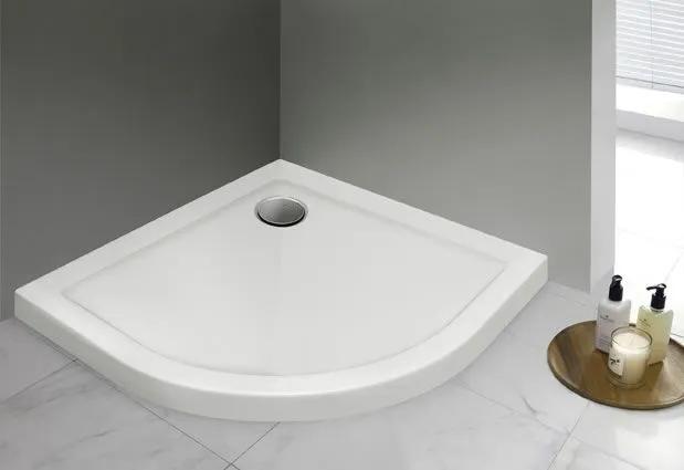 Brodzik akrylowy półokrągły zabudowany SANPLAST Prestige Bza/PR 90x90x3