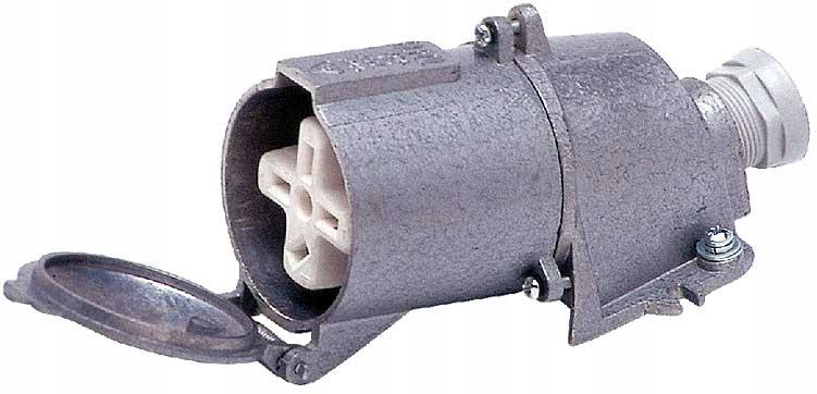 POLAM-NAKŁO Gniazdo 63A 3P+Z IP44 metalowe stałe 500V, płaskie bolce