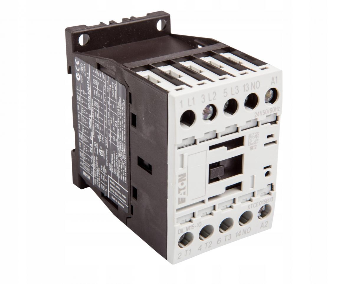 EATON Stycznik mocy I=15, 5A [AC-3] 1Z 0R DILM15-10(24V50/60HZ)
