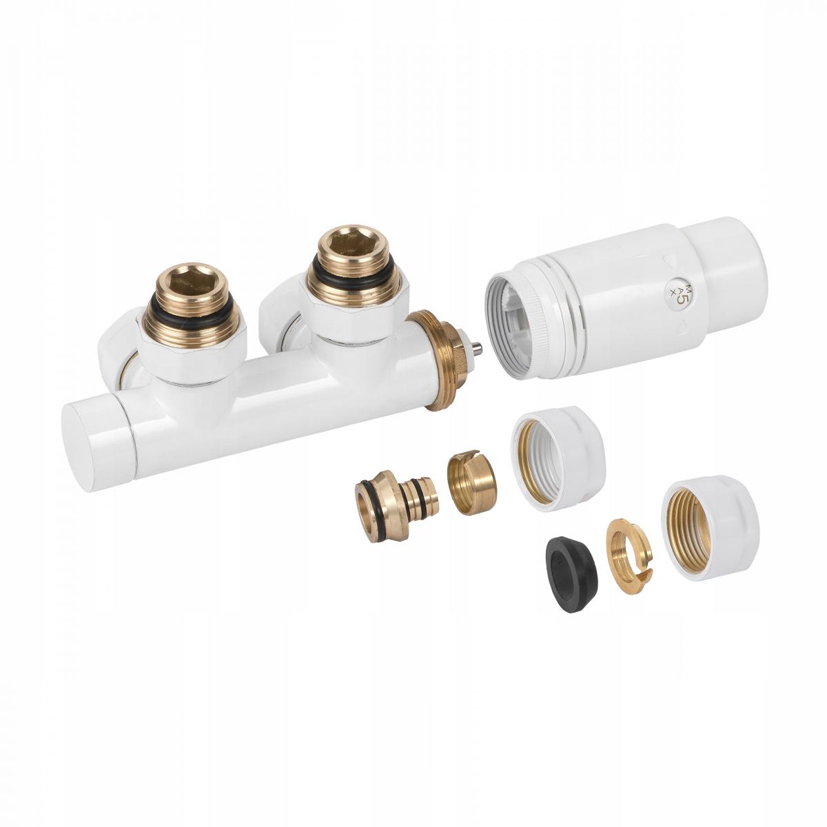 INVENA GRZEJNIK ŁAZ. 540X800 + KPL. DUOPLEX + MASKOWNICA PODW. - BIAŁY