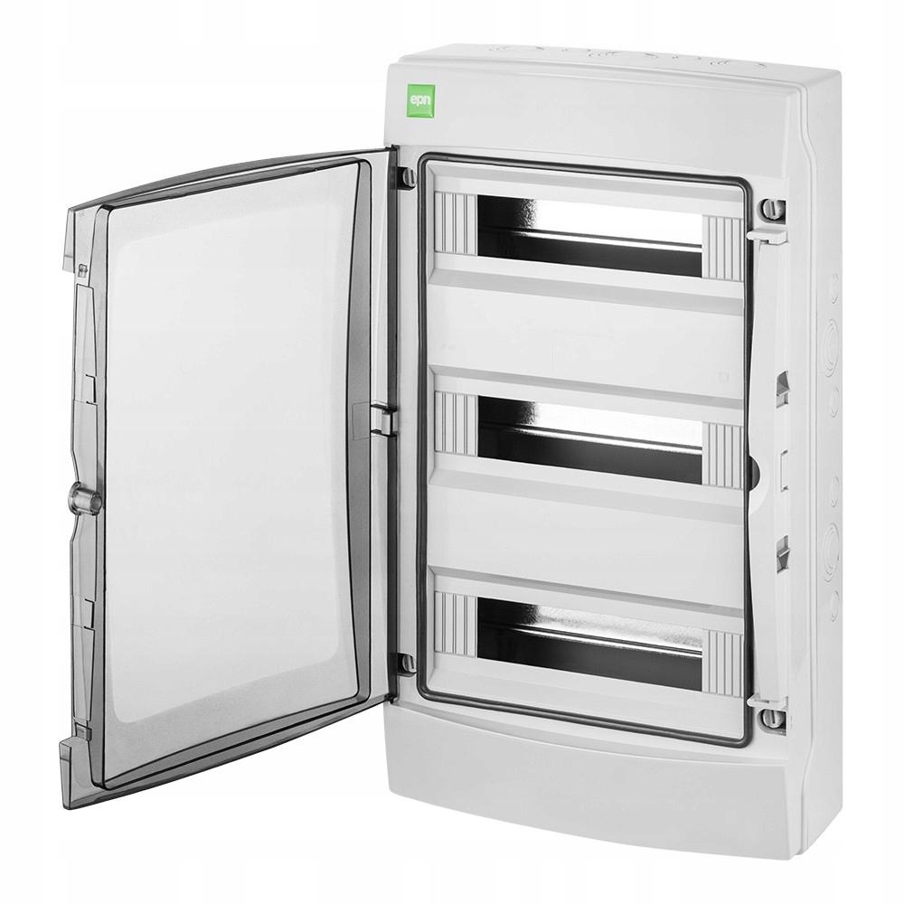 Rozdzielnica GALANT PLUS RN 3/12 IP65 drzwi transparentne N+PE (36 modułów)
