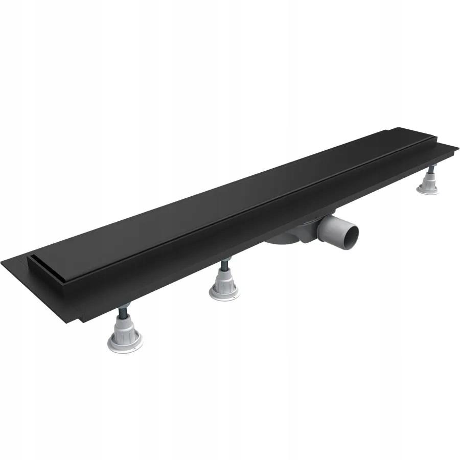 SCHEDPOL Odpływ liniowy Base-Low Black Standard 70x8x7 z maskownicą Black