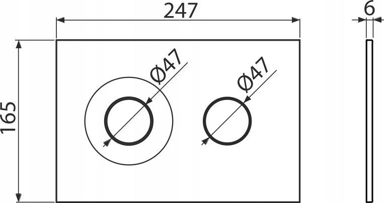 Przycisk sterujący ALCADRAIN THIN do systemów podtynk czarny mat okrągły