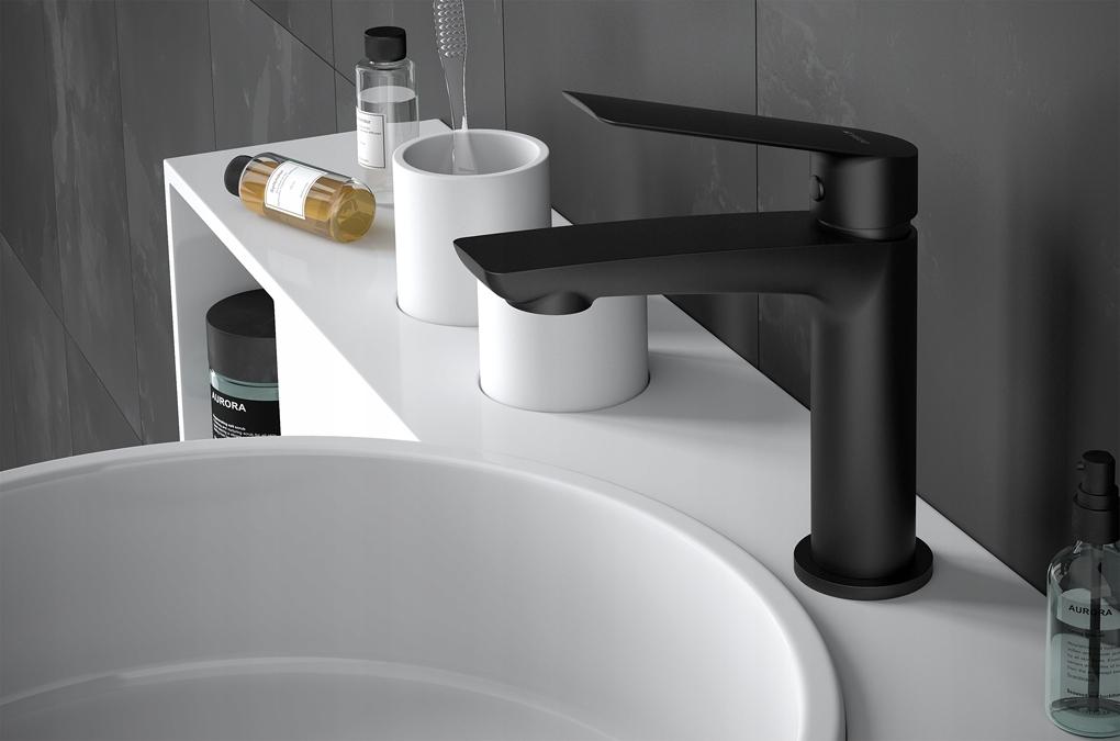 Bateria umywalkowa stojąca wysoka ARMATURA KRAKÓW NEON 1-otw mosiężna chrom