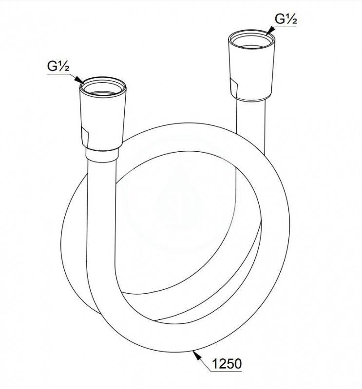 Wąż natryskowy KLUDI SUPARAFLEX SILVER 1250 mm czarny mat