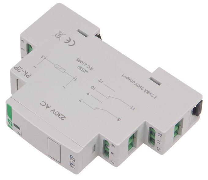 F&F Przekaźnik elektromagnetyczny PK-2P 24V AC/DC, styk: 2P I=2x8A, 1 moduł