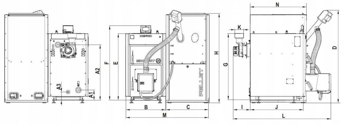 Kocioł C.O PELLET DEFRO SMART EKOPELL 16KW 5-klasa 48h