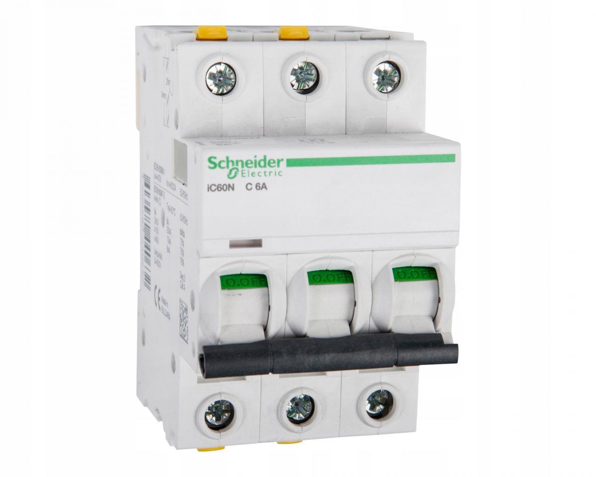 SCHNEIDER ELECTRIC Wyłącznik nadprądowy iC60N-C6-3 C 6A 3-biegunowy