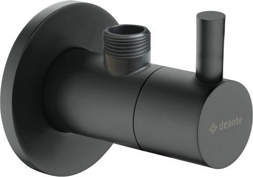DEANTE Zawór kątowy z głowicą ceramiczną 1/2 - 3/8 - okrągły, nero