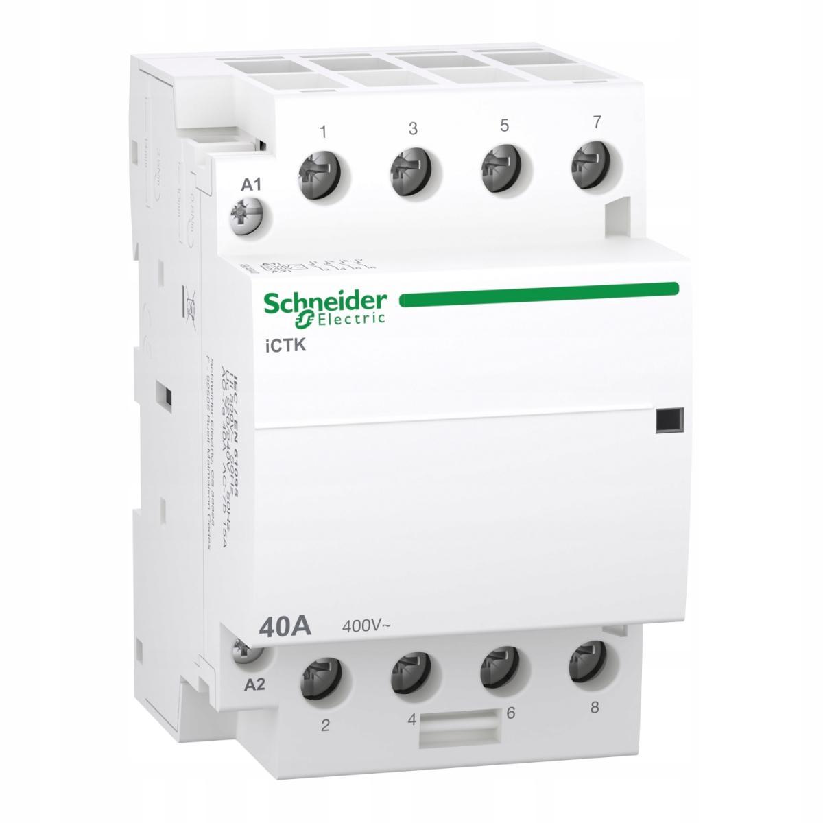 Stycznik modułowy, Acti9 iCTK50-40-40-230 40A 4NO 50Hz 220/240 VAC, bez moż