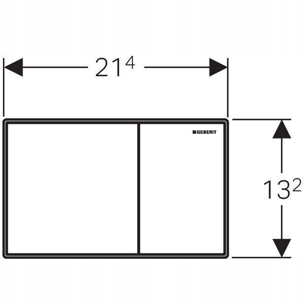 Przycisk uruchamiający GEBERIT Sigma60 przedni do spłuczek podtynk szkło