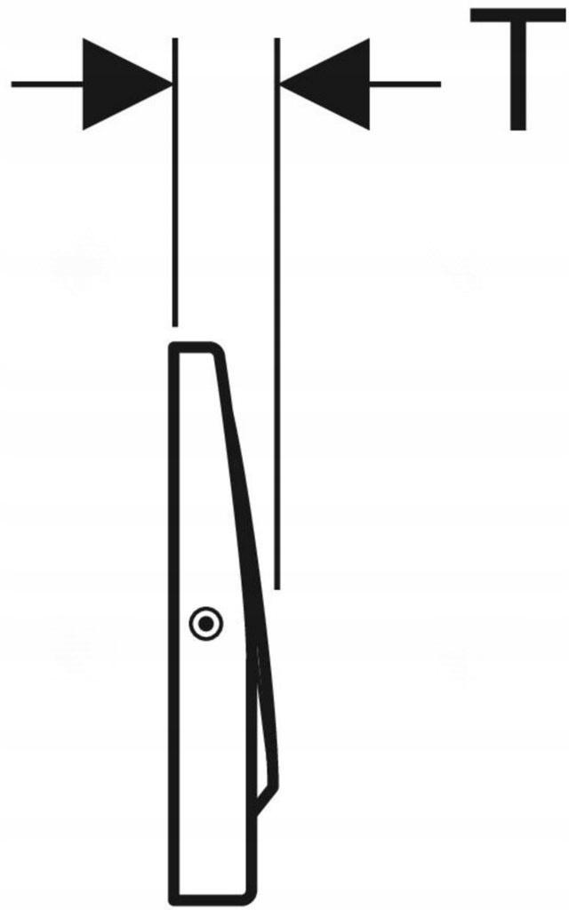 Przycisk uruchamiający GEBERIT Delta10 okrągły przedni stal nierdzewna