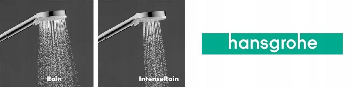 Bateria wannowo-prysznicowa dwuuchwytowa ścienna Hansgrohe Ecostat srebrny