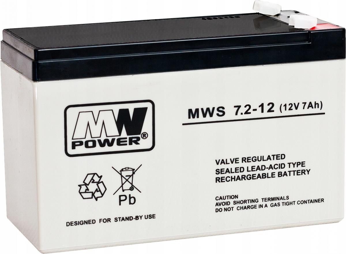 MPL POWER MW Power Akumulator AGM AGM 12V/7,2Ah 5 lat
