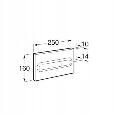 Przycisk spłukujący ROCA PL2 2-funkc do syst DUPLO ONE szarny