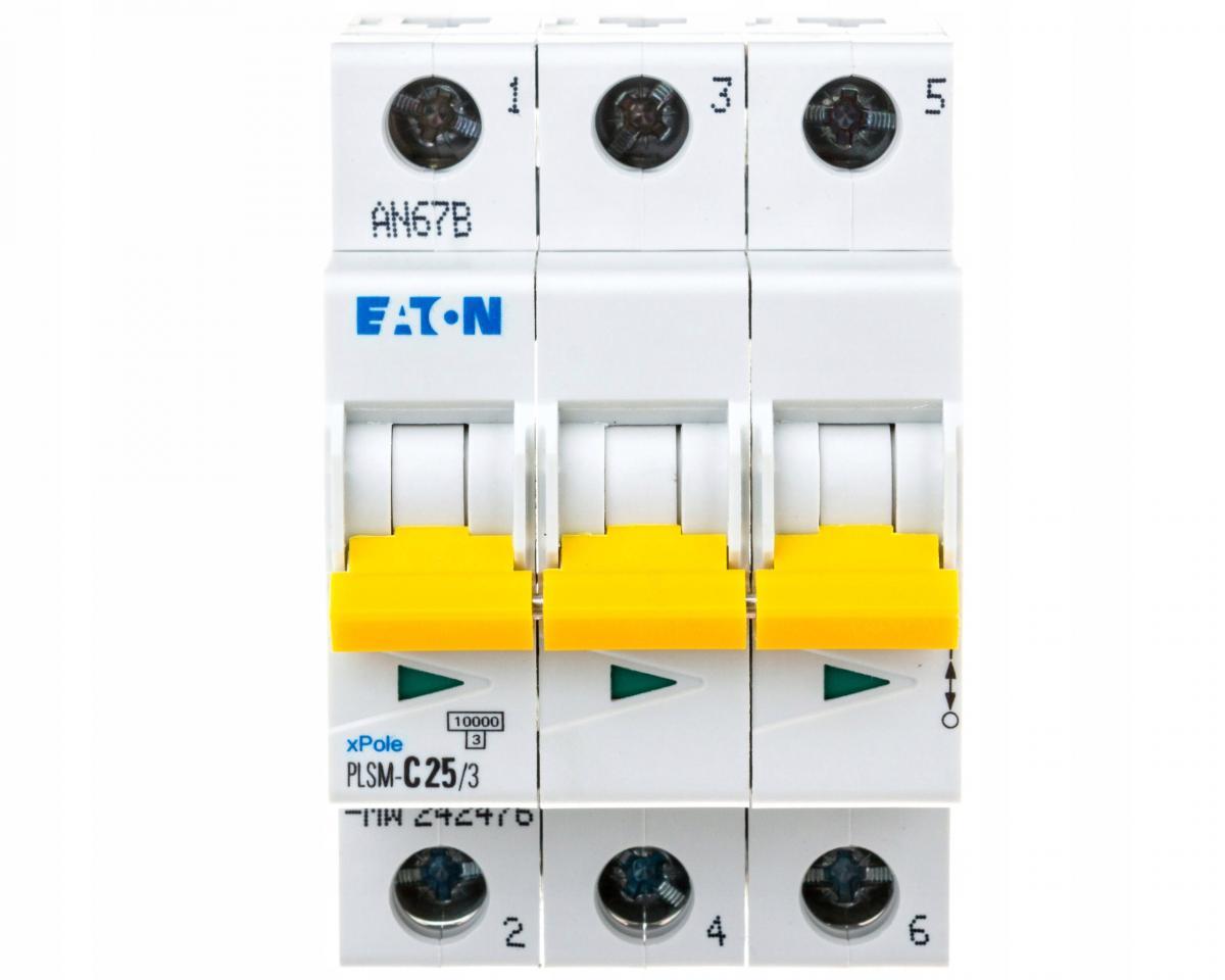 EATON Wyłącznik nadprądowy 3-biegunowy PLSM-C25/3-MW