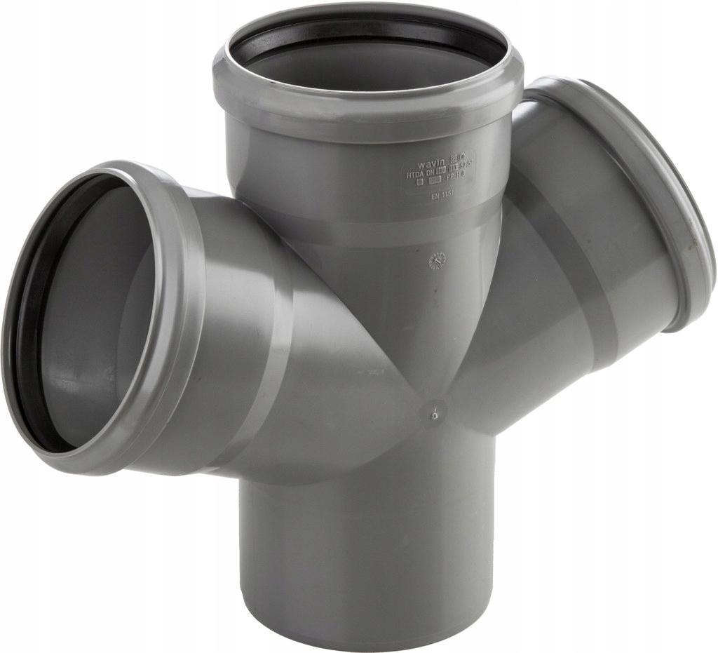 Czwórnik HT jednopłaszczyznowy 50x50x50x50/67 popiel sanitarny