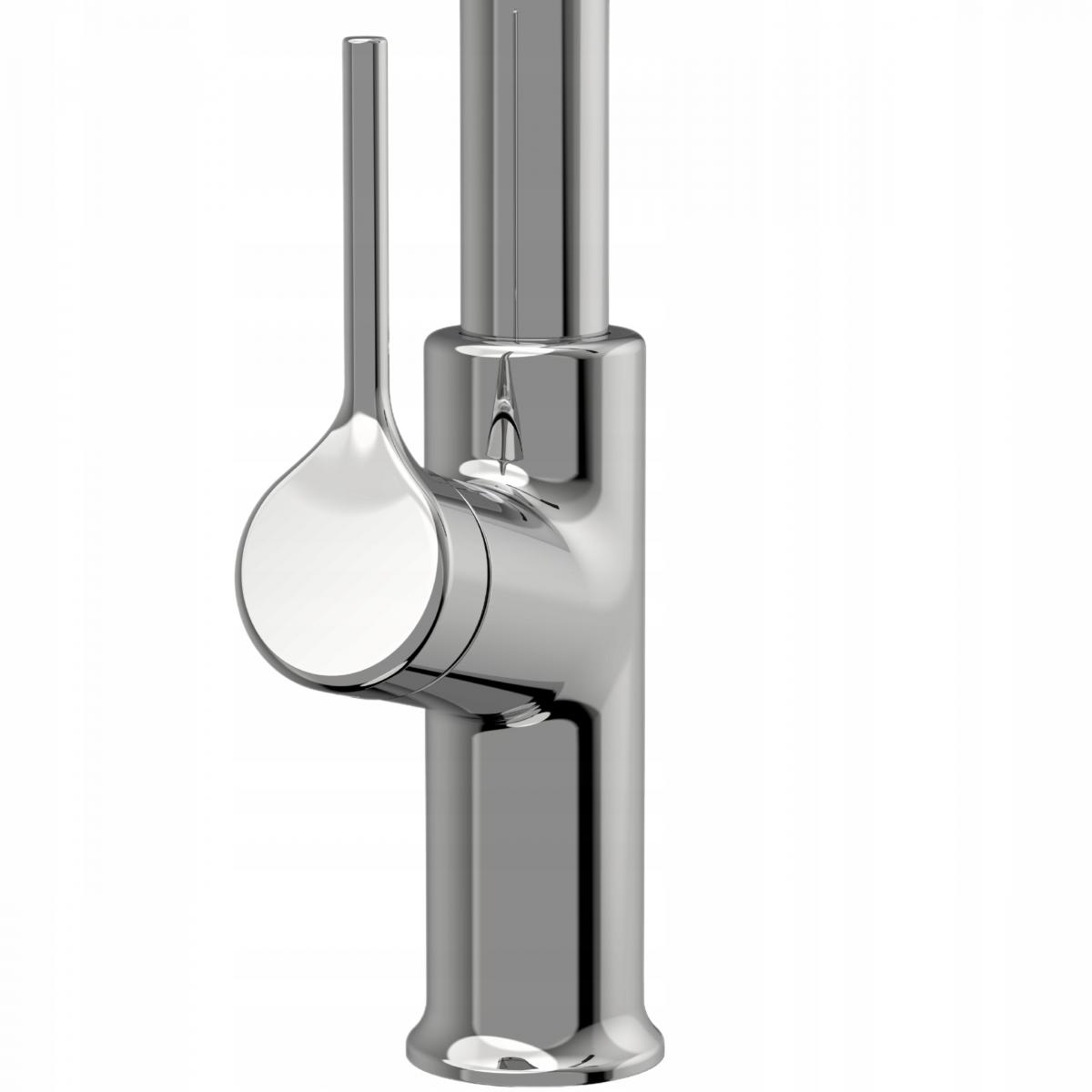 INVENA BATERIA ZLEW FARSALA Z WYCIĄGANĄ 2F WYLEWKĄ TYPU U CHROM TREND