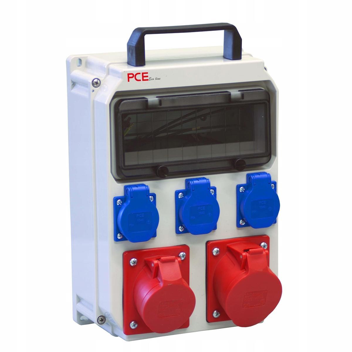 PCE Rozdzielnica przenośna typ HEL 10M 2*32/5 3GS 230V IP54 ECOline