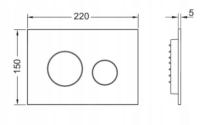 Przycisk spłukujący TECE loop podwójny do WC z tworz sztucz czarny mat