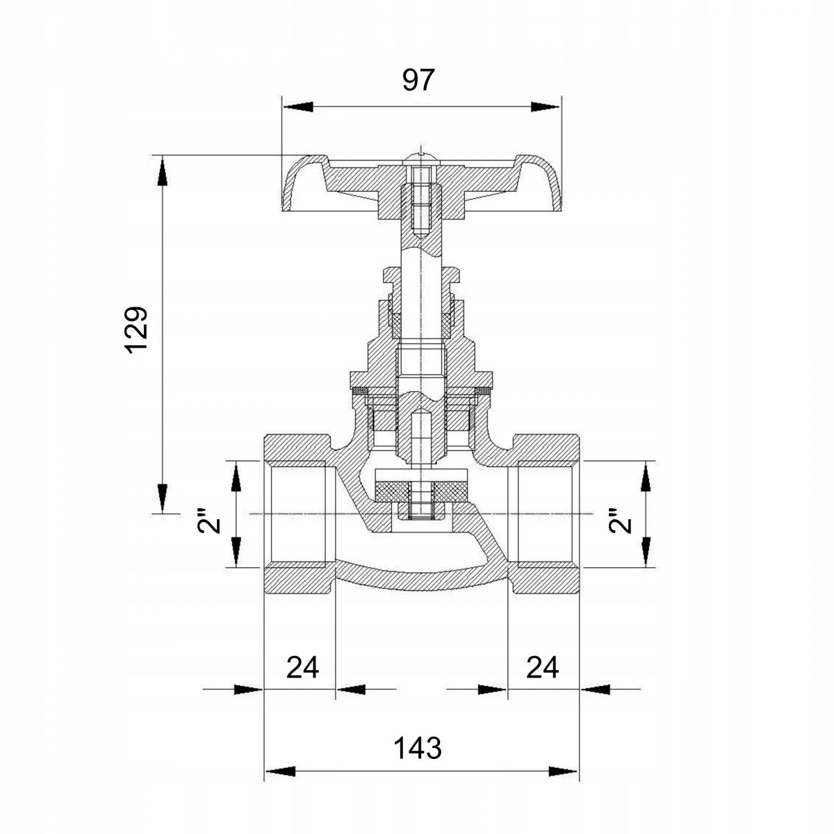 INVENA ZAWÓR ŻELIWNY PRZELOTOWY 2