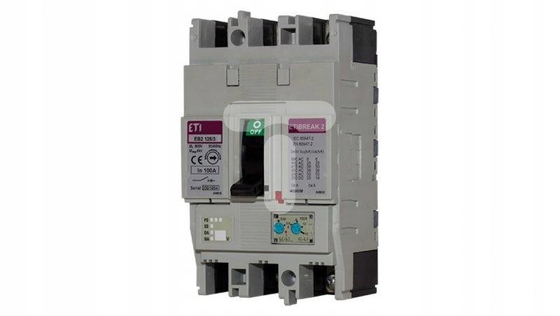 ETI Wyłącznik mocy 3P, 25kA, wyzwalacz TM EB2 125/3L 125A 3p