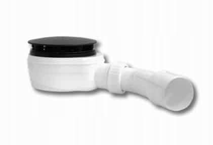 SCHEDPOL Brodzik kompozyt Etrusco Stabilsound Black Stone 90x90 półokrągły