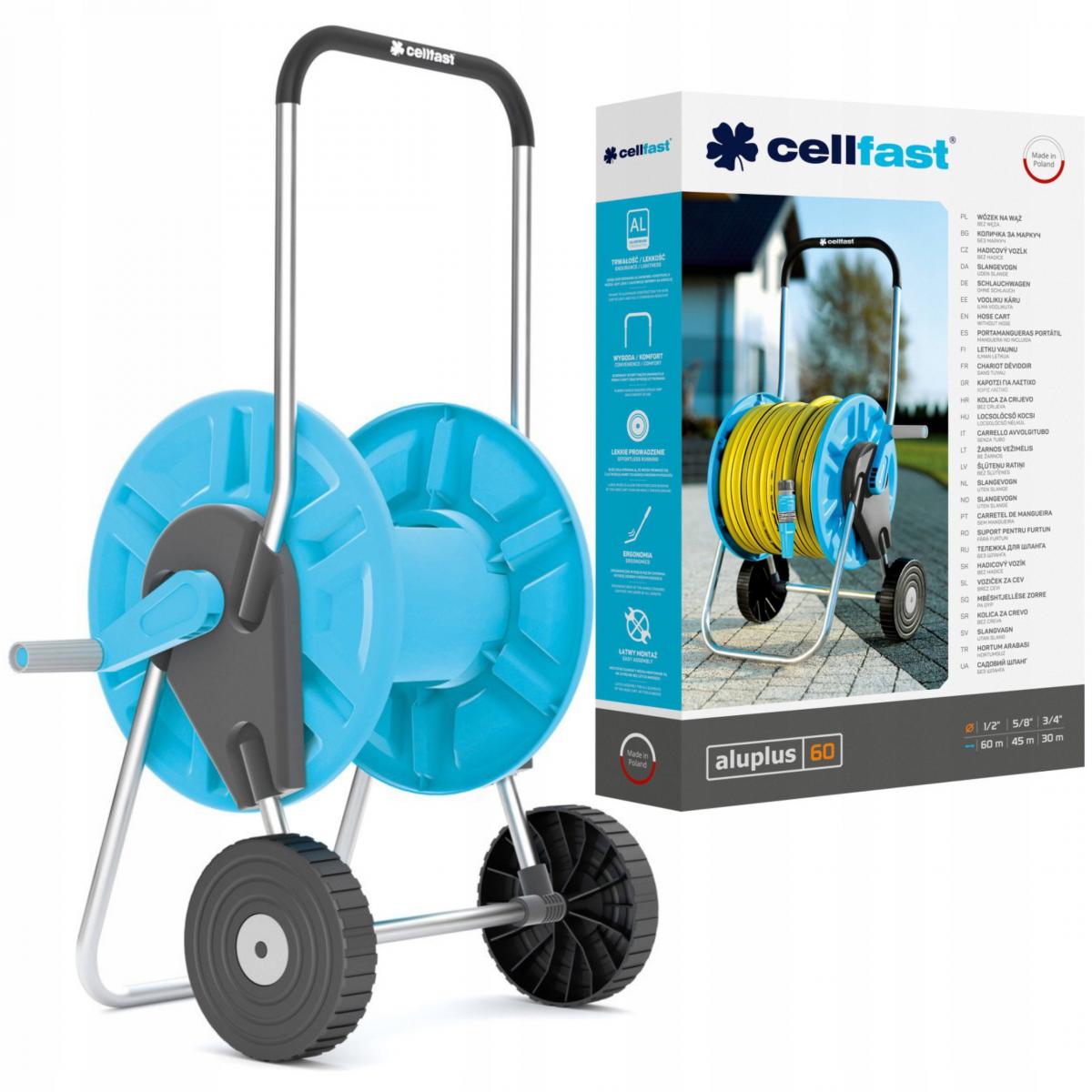 CELLFAST Wózek na wąż Aluplus 60mb 1/2
