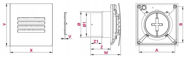 AWENTA Wentylator wyciąg RETIS WR125T - timer