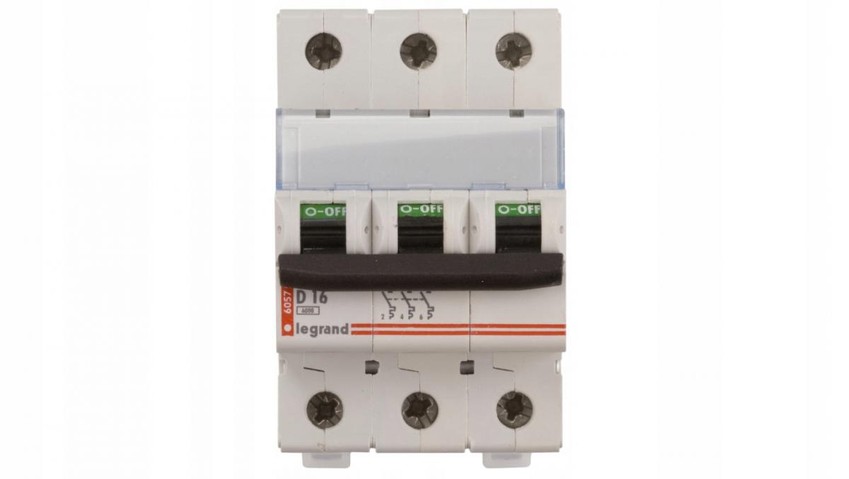 LEGRAND Wyłącznik nadprądowy S 303 3P D 16A 6000A TX3