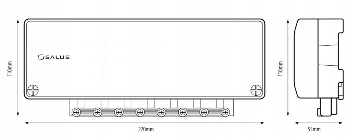 Listwa przewodowa CB500X sterująca bez modułu (opcja rozsz CB500) 5 stref